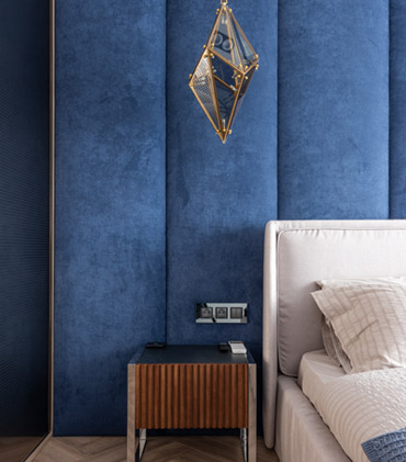 Minimalist Curtain Set in Living Room Interior